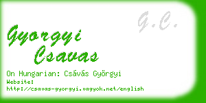 gyorgyi csavas business card